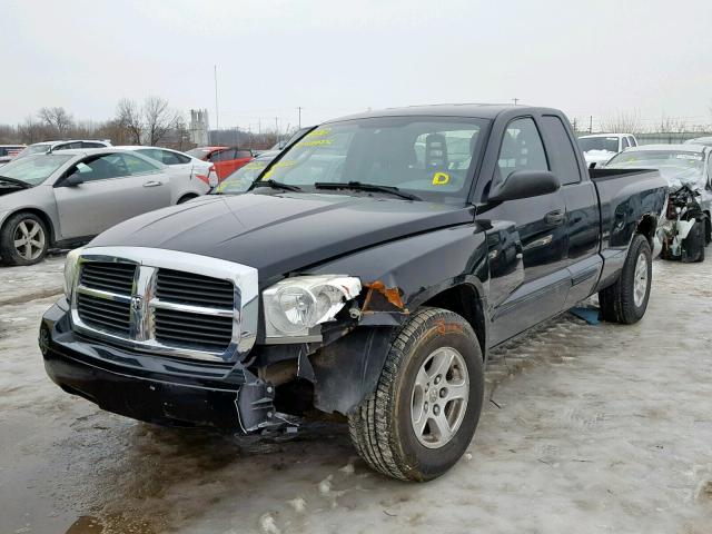 1D7HE42N35S181620 - 2005 DODGE DAKOTA SLT BLACK photo 2