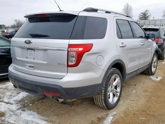 1FM5K8F82DGC71680 - 2013 FORD EXPLORER L SILVER photo 4