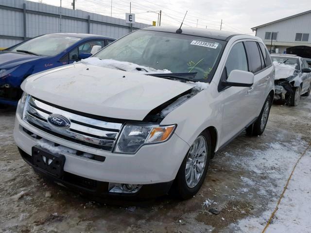 2FMDK38CX9BA77347 - 2009 FORD EDGE SEL WHITE photo 2