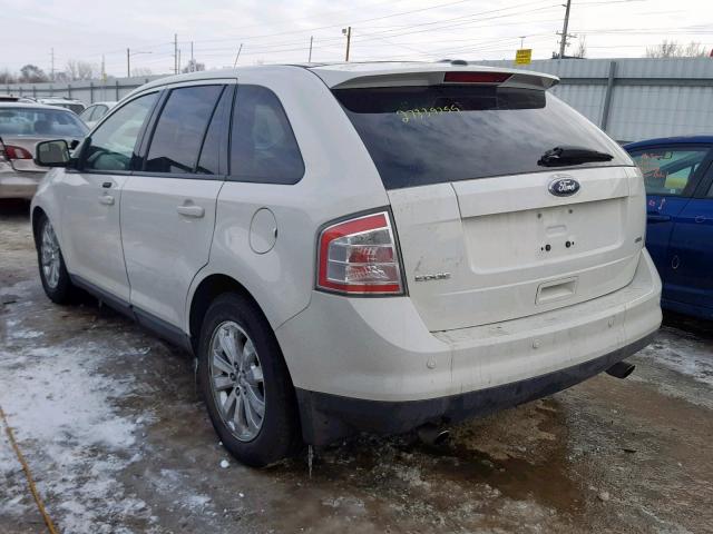 2FMDK38CX9BA77347 - 2009 FORD EDGE SEL WHITE photo 3