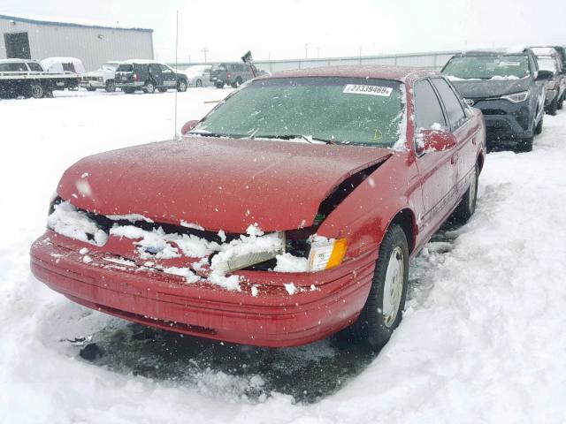 1FALP5214SG175699 - 1995 FORD TAURUS GL RED photo 2