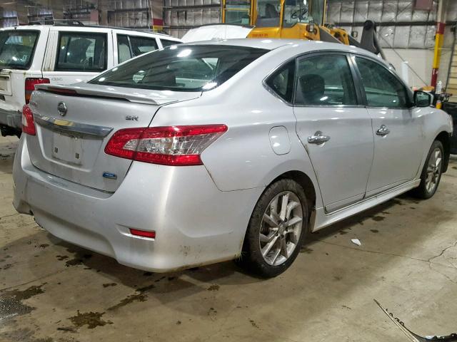 3N1AB7APXEL626798 - 2014 NISSAN SENTRA S SILVER photo 4