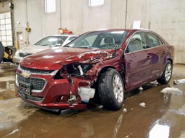 1G11C5SL0FF303617 - 2015 CHEVROLET MALIBU 1LT MAROON photo 2