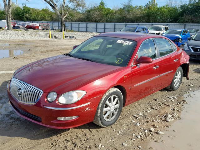 2G4WD582991101326 - 2009 BUICK LACROSSE C RED photo 2