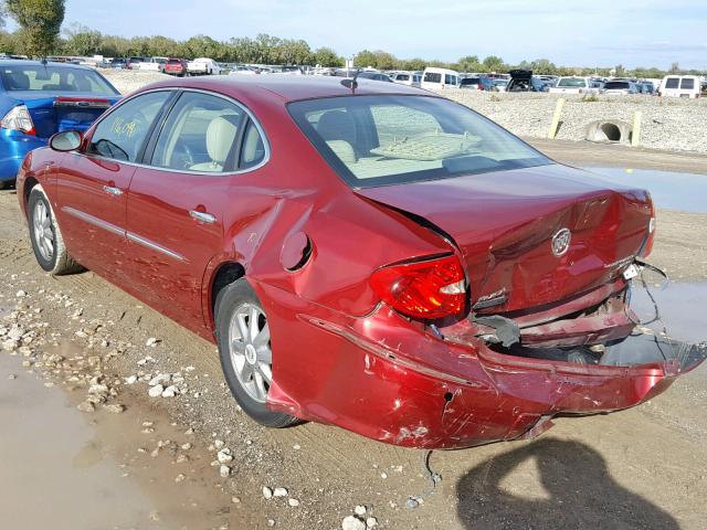 2G4WD582991101326 - 2009 BUICK LACROSSE C RED photo 3