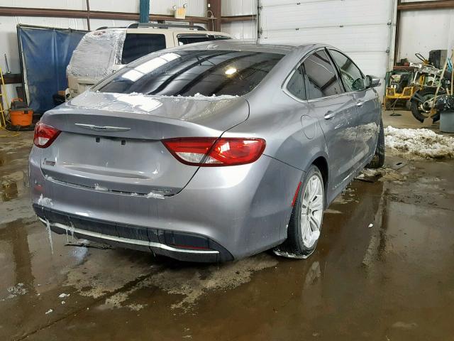 1C3CCCAB8FN506844 - 2015 CHRYSLER 200 LIMITE SILVER photo 4