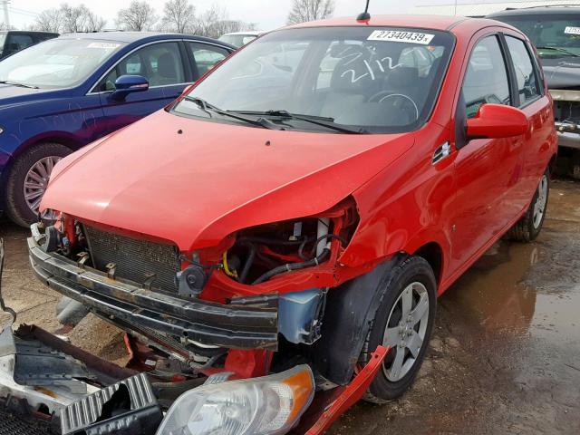 KL2TD66E19B654498 - 2009 PONTIAC G3 RED photo 2