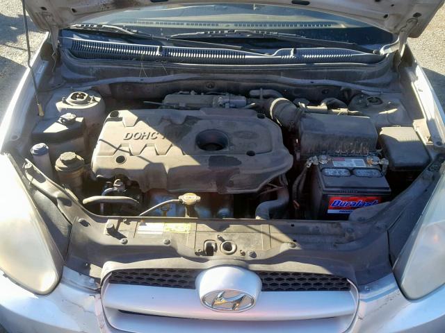 KMHCM36C68U061549 - 2008 HYUNDAI ACCENT SILVER photo 7