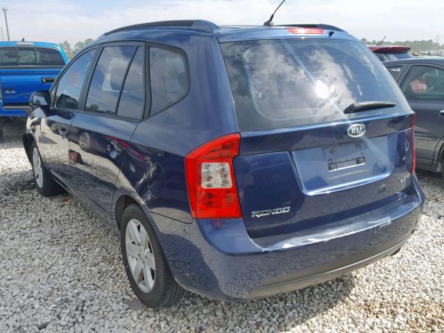 KNAFG526077050383 - 2007 KIA RONDO LX BLUE photo 3