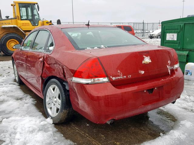 2G1WB5E39E1150603 - 2014 CHEVROLET IMPALA LIM RED photo 3