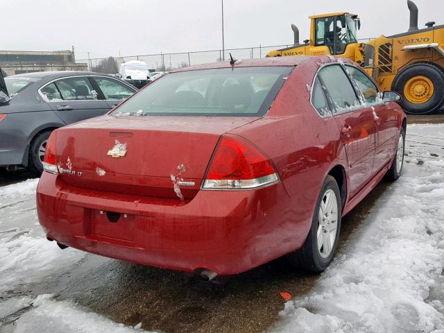 2G1WB5E39E1150603 - 2014 CHEVROLET IMPALA LIM RED photo 4