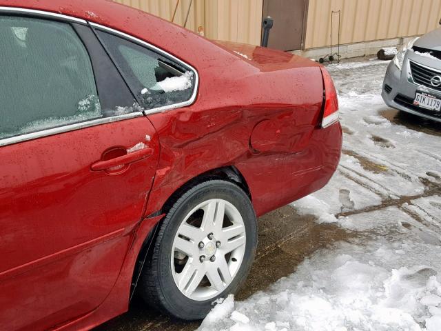 2G1WB5E39E1150603 - 2014 CHEVROLET IMPALA LIM RED photo 9