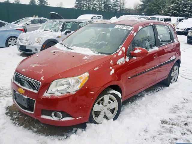 KL1TG6DE2AB053121 - 2010 CHEVROLET AVEO LT RED photo 9