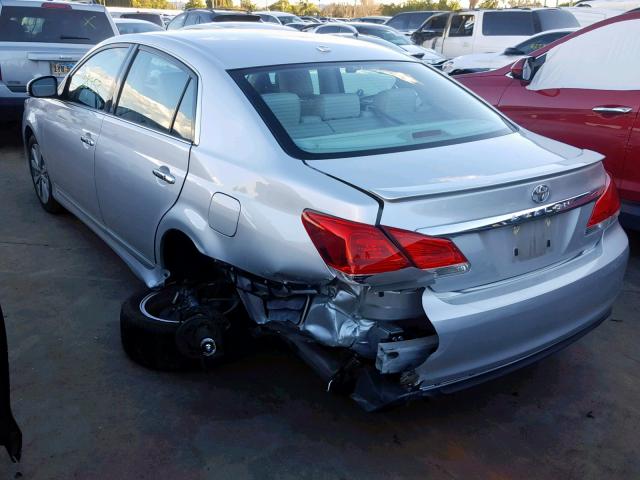 4T1BK3DB2BU396715 - 2011 TOYOTA AVALON BAS SILVER photo 3