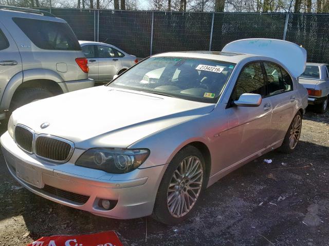 WBAHL83567DT09150 - 2007 BMW 750I GRAY photo 2