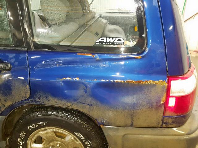 JF1SF63542H745118 - 2002 SUBARU FORESTER L BLUE photo 9