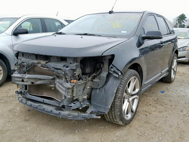 2FMDK3AK5DBB82596 - 2013 FORD EDGE SPORT BLACK photo 2