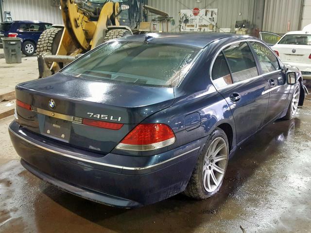 WBAGN63413DR16102 - 2003 BMW 745 LI BLUE photo 4