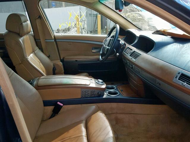 WBAGN63413DR16102 - 2003 BMW 745 LI BLUE photo 5