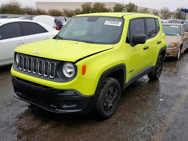 ZACCJBAB4JPH19480 - 2018 JEEP RENEGADE S მწვანე ფოტო 2