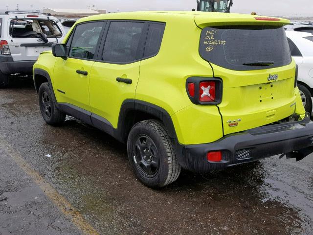 ZACCJBAB4JPH19480 - 2018 JEEP RENEGADE S მწვანე ფოტო 3