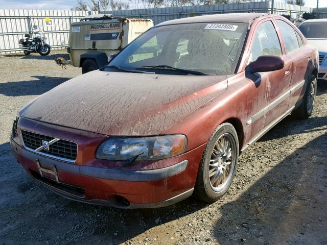 YV1RS61R522163147 - 2002 VOLVO S60 RED photo 2