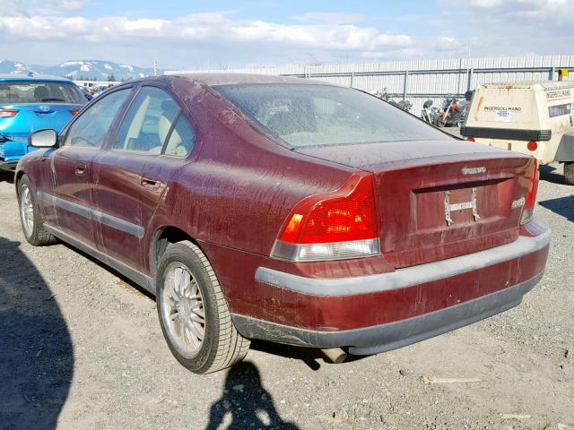 YV1RS61R522163147 - 2002 VOLVO S60 RED photo 3