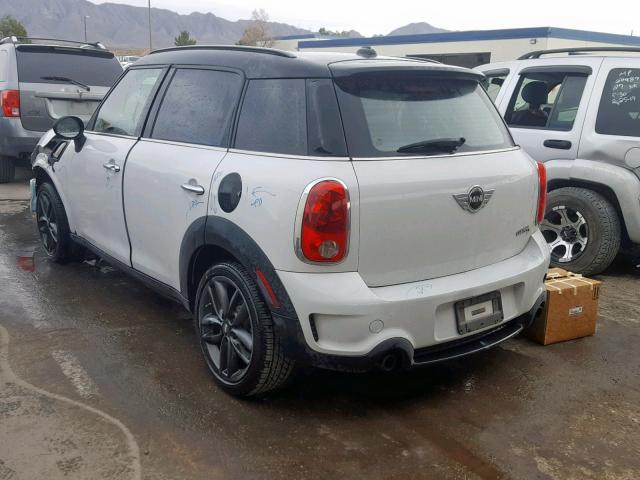 WMWZC3C55CWL80992 - 2012 MINI COOPER S C WHITE photo 3