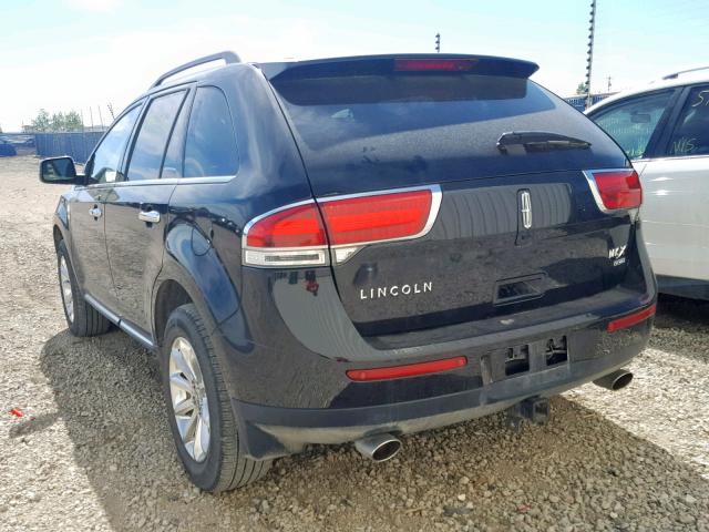 2LMDJ8JK4BBJ02495 - 2011 LINCOLN MKX AWD BLACK photo 3