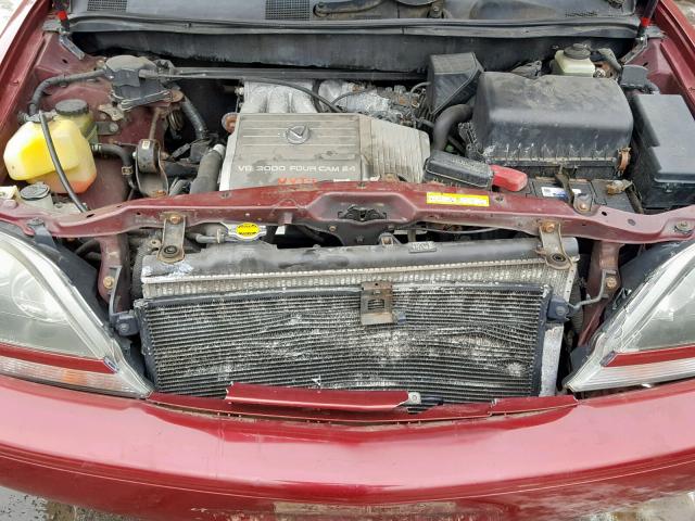 JT6HF10U3X0086867 - 1999 LEXUS RX 300 RED photo 7