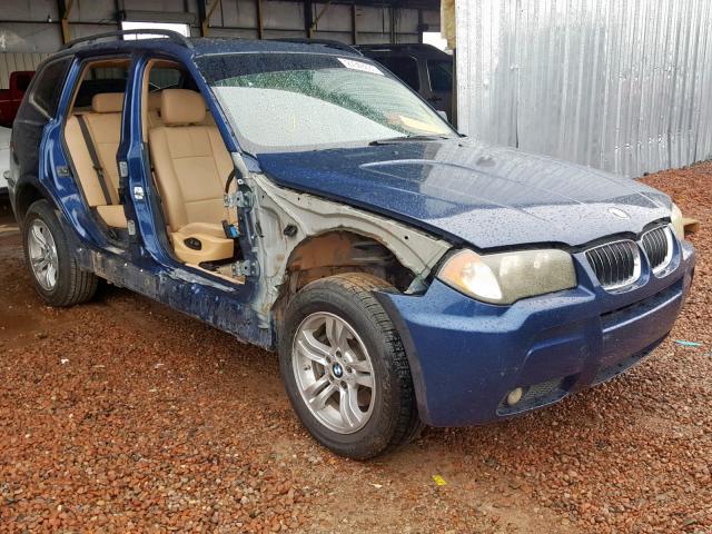 WBXPA93486WG83592 - 2006 BMW X3 3.0I BLUE photo 1