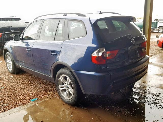 WBXPA93486WG83592 - 2006 BMW X3 3.0I BLUE photo 3