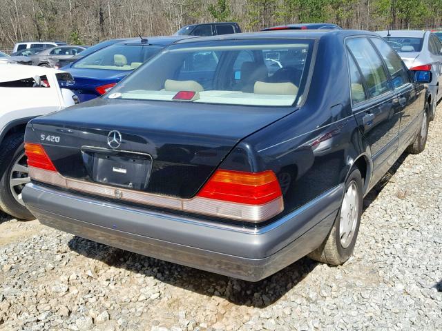 WDBGA43E0TA308518 - 1996 MERCEDES-BENZ S 420 BLACK photo 4