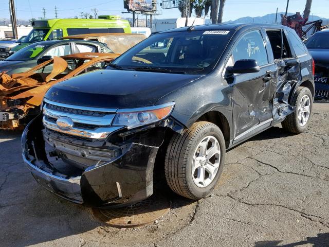 2FMDK3JC2DBC17586 - 2013 FORD EDGE SEL BLACK photo 2