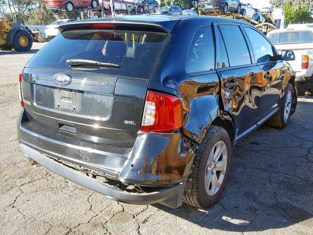 2FMDK3JC2DBC17586 - 2013 FORD EDGE SEL BLACK photo 4