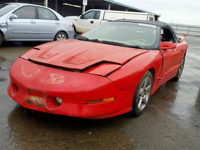 2G2FV32P9S2220654 - 1995 PONTIAC FIREBIRD F RED photo 2