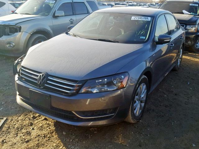 1VWAT7A36EC100653 - 2014 VOLKSWAGEN PASSAT S GRAY photo 2