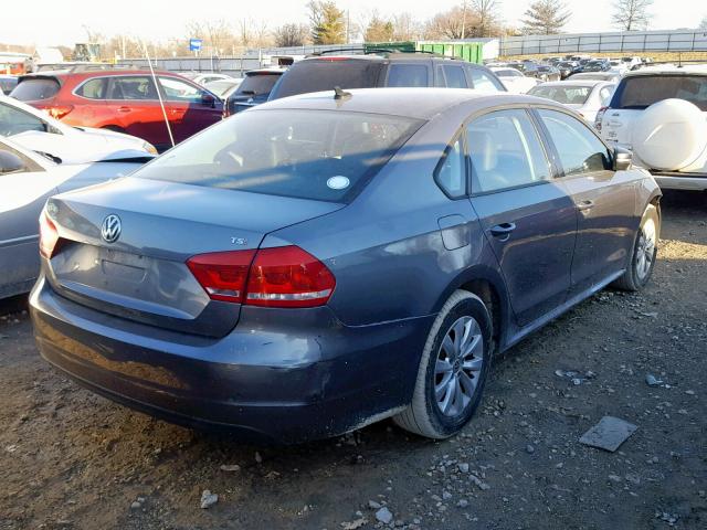 1VWAT7A36EC100653 - 2014 VOLKSWAGEN PASSAT S GRAY photo 4