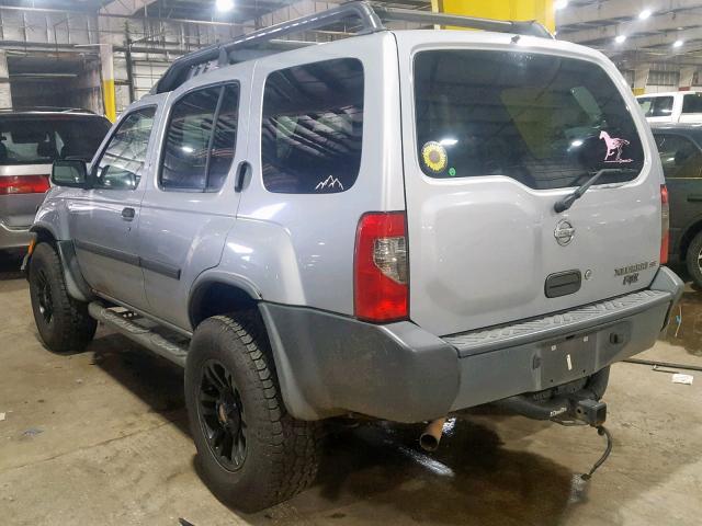 5N1ED28T22C594737 - 2002 NISSAN XTERRA XE SILVER photo 3