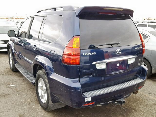 JTJBT20X260108537 - 2006 LEXUS GX 470 BLUE photo 3