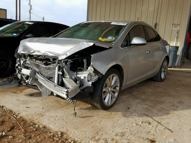 1G4PP5SK4E4181685 - 2014 BUICK VERANO GRAY photo 2