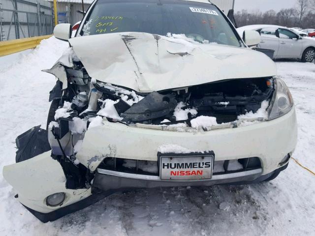 JN8AZ08WX7W661906 - 2007 NISSAN MURANO SL WHITE photo 9