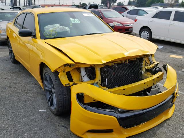 2C3CDXHG8HH667437 - 2017 DODGE CHARGER SX YELLOW photo 1