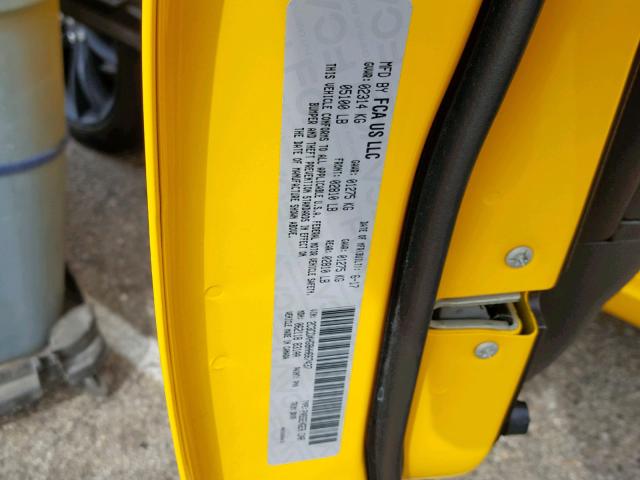 2C3CDXHG8HH667437 - 2017 DODGE CHARGER SX YELLOW photo 10