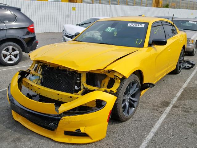 2C3CDXHG8HH667437 - 2017 DODGE CHARGER SX YELLOW photo 2