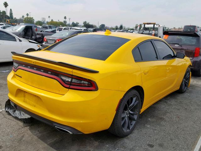 2C3CDXHG8HH667437 - 2017 DODGE CHARGER SX YELLOW photo 4