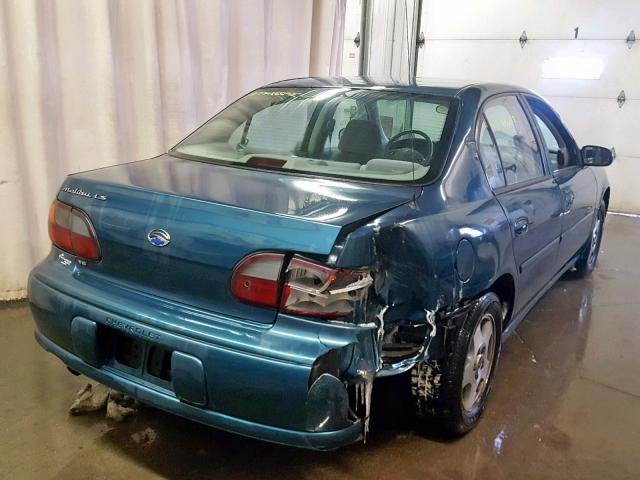 1G1NE52J42M687949 - 2002 CHEVROLET MALIBU LS GREEN photo 4