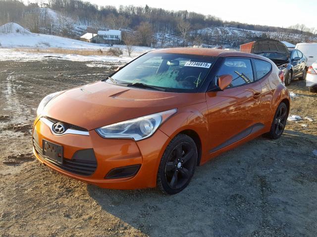 KMHTC6AD6CU027821 - 2012 HYUNDAI VELOSTER B ORANGE photo 2