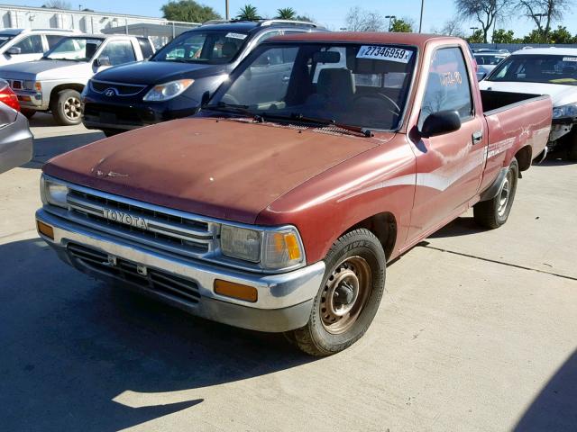 JT4RN81P1L5051808 - 1990 TOYOTA PICKUP 1/2 BURGUNDY photo 2