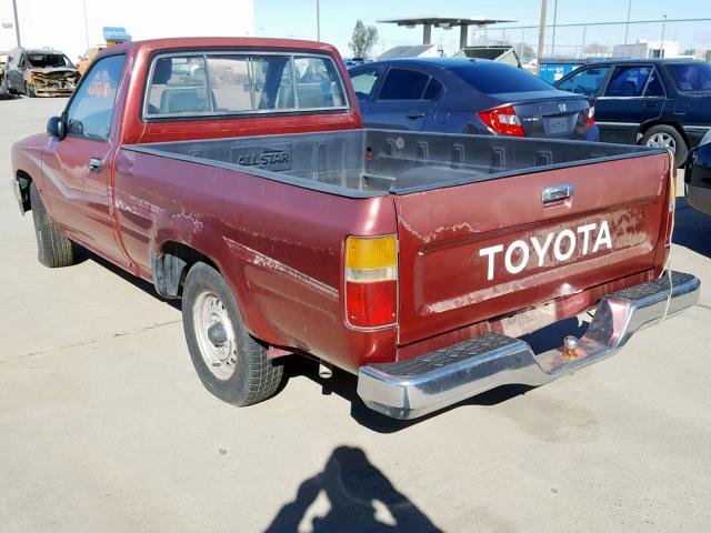 JT4RN81P1L5051808 - 1990 TOYOTA PICKUP 1/2 BURGUNDY photo 3